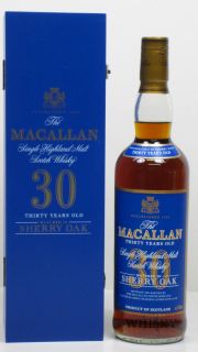 Macallan 30 Year Old   (Blue Box)Single Malt Scotch Whisky
