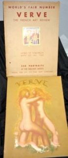 WORLDS FAIR VERVE FRENCH ART REVIEW VOLUME 2 5 AND 6 MAGAZINE MAILLOL