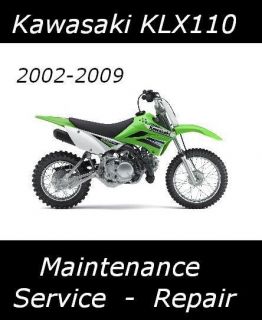  KLX110 KLX 110 Motorcycle Service Repair Rebuild Maintenance Manual