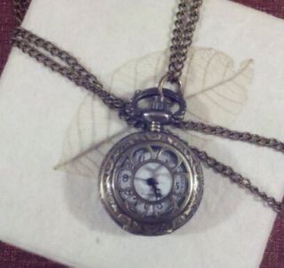Mad Hatter Pocket Watch Necklace