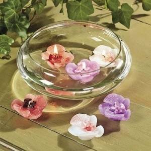 Orchid Floating Candles Pack of 12 Floating Candles Wedding