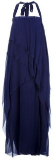 Malene Birger 100 Silk Maxi Evening Dress Blue