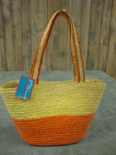 Womens Sunny by Magid Yellow Orange Handbag Tote Bag New $34