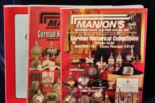 Manions German Historical Auction Catalogs Lot of 3