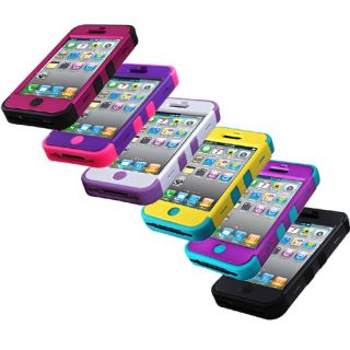 New Many Colors iPhone 4 4S 4G 4GS Tuff Rubberized Hard Hybrid Case