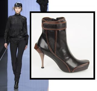 1350 Meteora Celine Ankle Boots Shoes Black Leather Runway