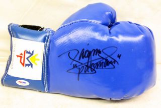 Manny Pacquiao Signed Autographed Blue Boxing Glove PSA DNA S97407
