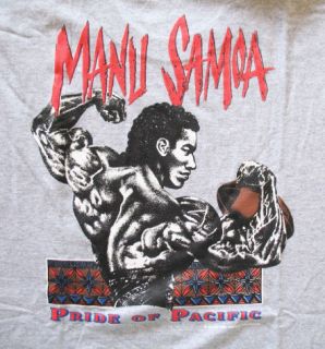 Samoan Strength Gray Manu Samoa T Shirt Sz XL