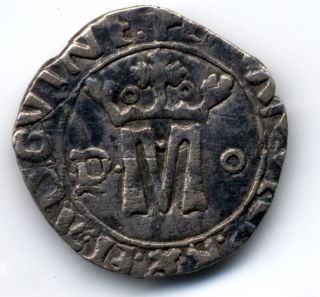 Portugal Manuel I silver vintem 20 reais Porto Mint ND 1495 1521 very