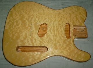 NEW NATURAL FINISH QUILTED MAPLE TOP GUITAR BODY FOR FENDER TELECASTER