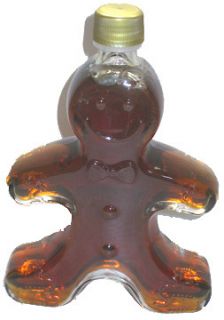 Man Shaped Glass Bottle Vermont Maple Pancake Syrup Grade A