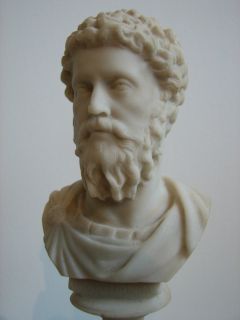Antique Fine Carved Bust of Marcus Aurelius c 1820 Grand Tour to Italy