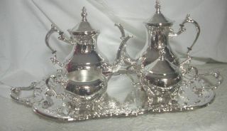 Lady Margaret Silverplated Five Piece Tea and Coffee Set