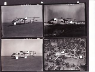 Vintage US Army Helicopter Photos Manufacturing Choppers Military Base