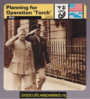 General Eisenhower Mark Clark Operation Torch 1942 Card