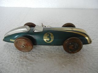 Vintage Chad Valley England 3 Mark Race Car Tin Toy