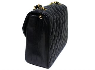 Chanel Jumbo Coco Mark Black White Leather Shoulder Bag