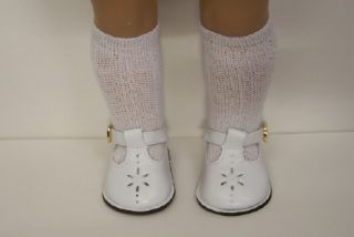 White School Mary J Doll Shoes for American Girl♥