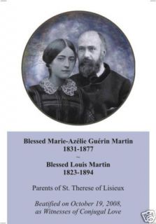 Blessed Louis Zelie Martin Holy Card St Therese