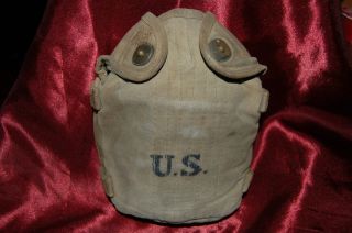  M1910 MOUNTED CAVALRY CANTEEN COVER MCCLELLAN SADDLE MARK R I A 1918