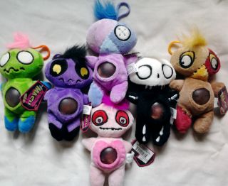 New Monster Mashers 6 Plush Toy Backpack Pack Charm Keychain