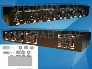 Speaker Distribution Matrix System Selector Switch 6 Zones 900W