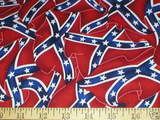 Confederate Rebel Flag Headgear Cotton Fabric Quilting