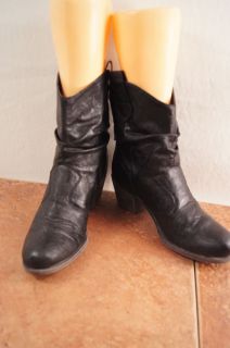 Maurices Black Man Made Slouch 9 M Western Boots