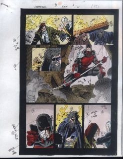 1995 Daredevil 337 Original DD Marvel Comic Book Color Guide Art Page