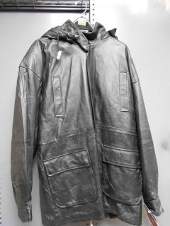 Marc Mattis Mens Large Half Trench Leather Coat Style M7140