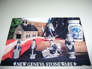 1991 New Geneva Stoneware Masontown PA Adv Postcard