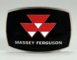 Massey Ferguson Logo Enamel Black Belt Buckle SpecCast New