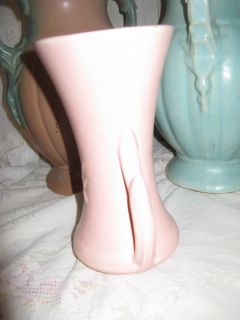 Original McCoy Soft Pink Double Handle Vase Matt Finish 1930 Era