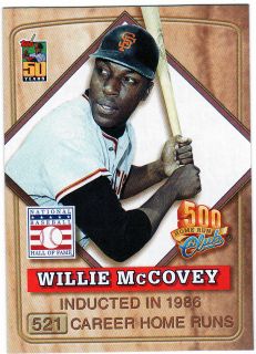 Willie McCovey 2001 Topps Post Cereal 500 Home Run Club