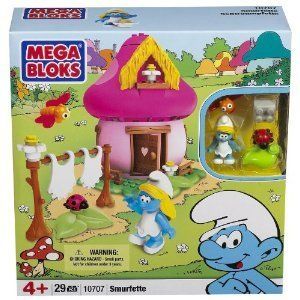 Megablocks Mega Blocks Smurfs Smurfettes House New in SEALED Box