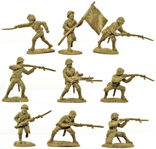 BMC8 Japanese Infantry Figure Playset 16 by BMC
