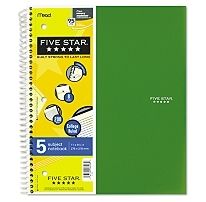 Mead Five Star 5 Subject Notebook MEA06208