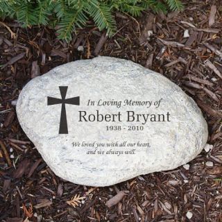 Engraved in Loving Memory Memorial Garden Stone Personalize w Any Name