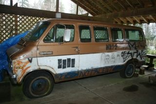 Melvan 1972 Dodge Van Melvins Tour Van with Kurt Cobain Art Work