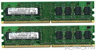 Samsung 2GB 2x1GB PC2 5300 667MHz DDR2 Desktop Memory M378T2863DZS CE6