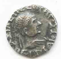 Indo Greek Hermaeus C 40 1 BC AR drachm Choice Very Fine EB5531