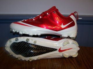 New Mens Nike Zoom Vapor Carbon Fly TD Football Cleats Size 13 5 Red