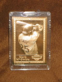 Mark McGwire 1998 Promint 22kt Gold Card