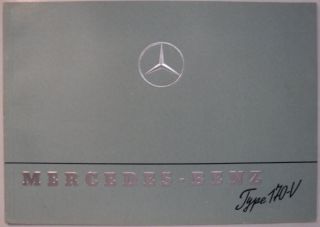 Mercedes Benz 1939 170V Prestige Sales Brochure English