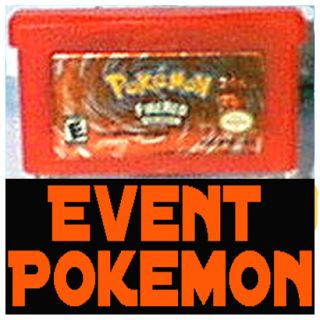 Pokemon Fire Red GBA Firered LOADED Rares MEW Deoxys UNLOCKED Celebi