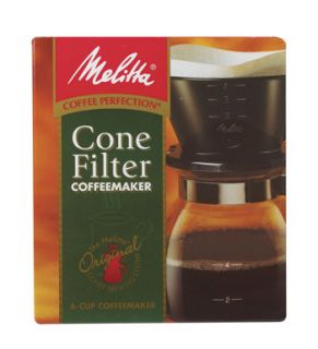 Melitta Manual 6 Cup Cone Filter Coffee Maker cm 6 4