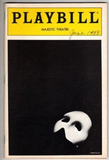 Michael Crawford Phantom of The Opera 1988 Playbill Steve Barton