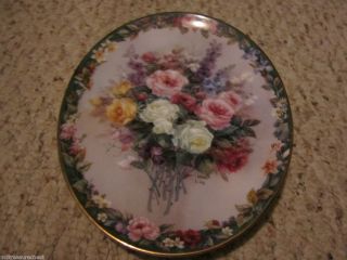 1997 Lena Liu Glory Bradford Exchange Oval Plate 7th Issue Floral