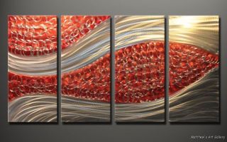 Home Decorating on Metal Wall Art Abstract Modern Home Decor 4 Panels Large Contemporary