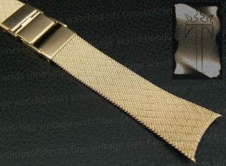 Mira Flex Deluxe Gold Tone Mesh Vintage Watch Band
